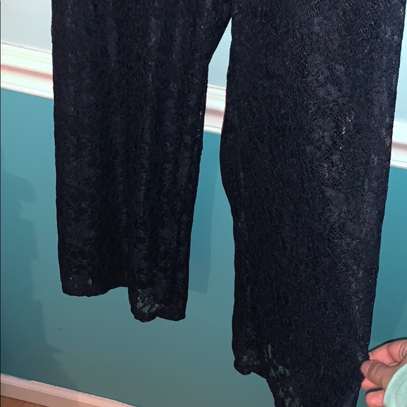 Charlotte Russe Navy Blue Strapless Lace Jumpsuit - Picture 2 of 3